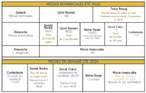 Messes été 2026